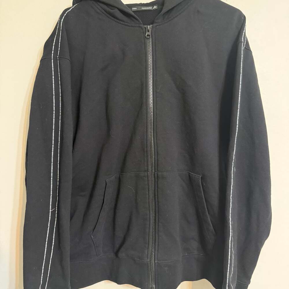 Peace Bird Peace Olive Branch Peace' Men’s Premium‎ Zip Hoodie